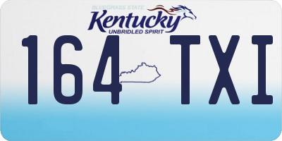 KY license plate 164TXI