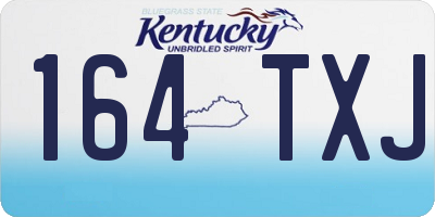 KY license plate 164TXJ