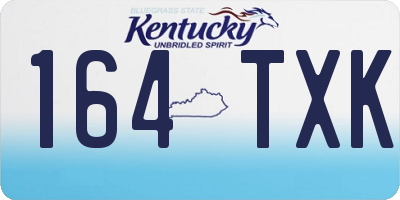 KY license plate 164TXK