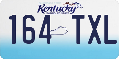 KY license plate 164TXL