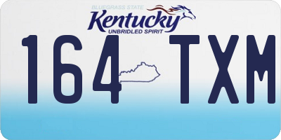 KY license plate 164TXM