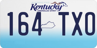 KY license plate 164TXO