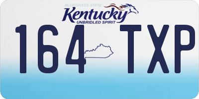 KY license plate 164TXP