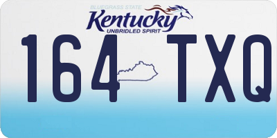 KY license plate 164TXQ
