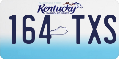 KY license plate 164TXS