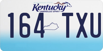 KY license plate 164TXU
