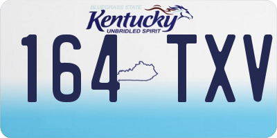 KY license plate 164TXV