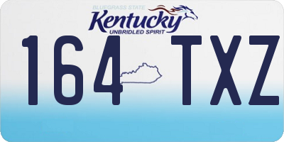 KY license plate 164TXZ