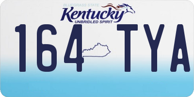KY license plate 164TYA
