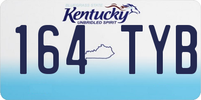 KY license plate 164TYB