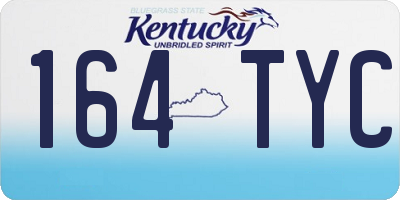 KY license plate 164TYC