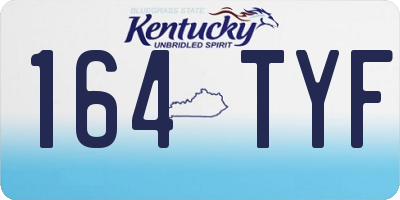KY license plate 164TYF