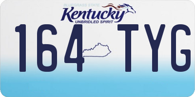 KY license plate 164TYG