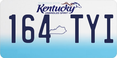 KY license plate 164TYI