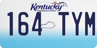 KY license plate 164TYM