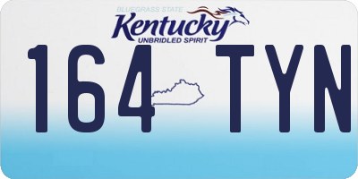KY license plate 164TYN