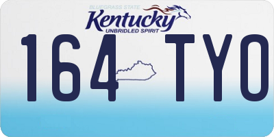 KY license plate 164TYO