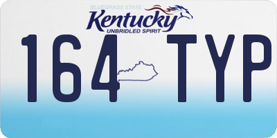 KY license plate 164TYP