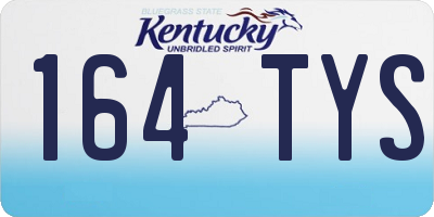 KY license plate 164TYS