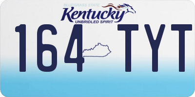KY license plate 164TYT