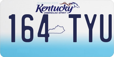 KY license plate 164TYU