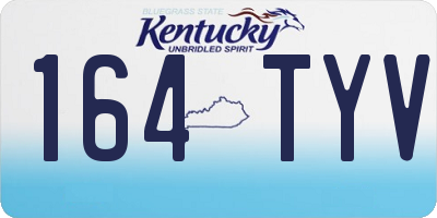 KY license plate 164TYV
