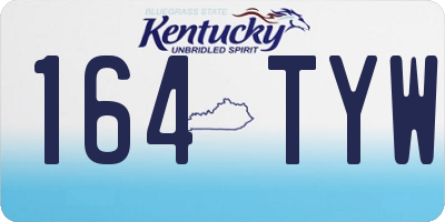 KY license plate 164TYW