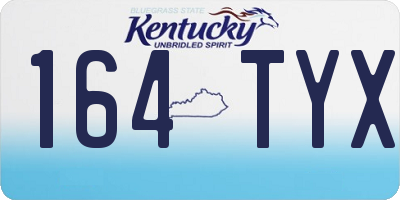 KY license plate 164TYX
