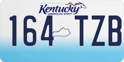 KY license plate 164TZB