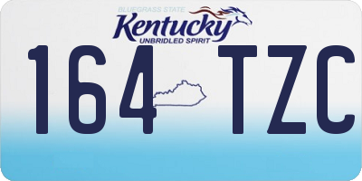 KY license plate 164TZC