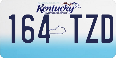 KY license plate 164TZD