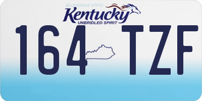KY license plate 164TZF