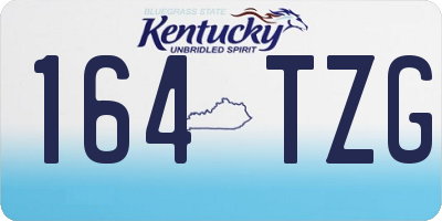 KY license plate 164TZG