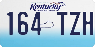 KY license plate 164TZH