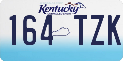 KY license plate 164TZK