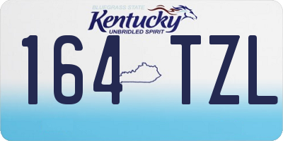 KY license plate 164TZL