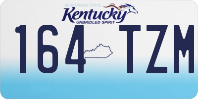 KY license plate 164TZM