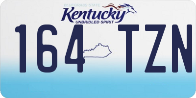KY license plate 164TZN