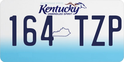 KY license plate 164TZP