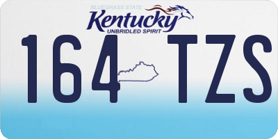 KY license plate 164TZS