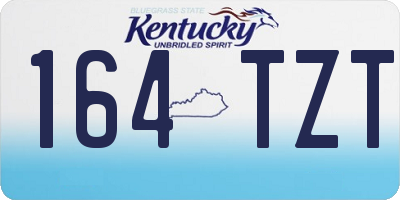 KY license plate 164TZT
