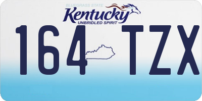 KY license plate 164TZX