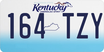 KY license plate 164TZY