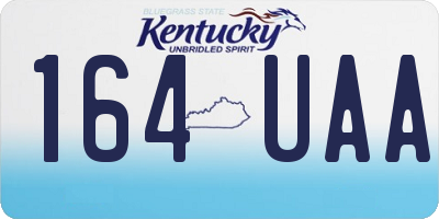 KY license plate 164UAA