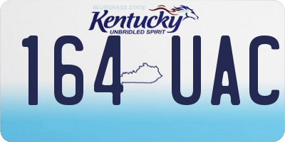 KY license plate 164UAC