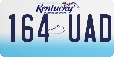 KY license plate 164UAD