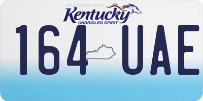 KY license plate 164UAE