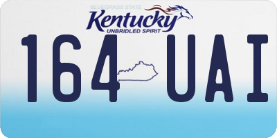 KY license plate 164UAI