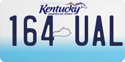 KY license plate 164UAL