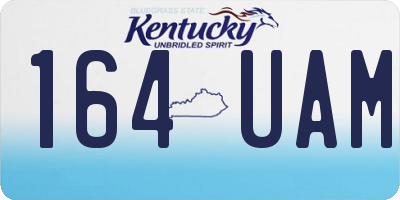 KY license plate 164UAM